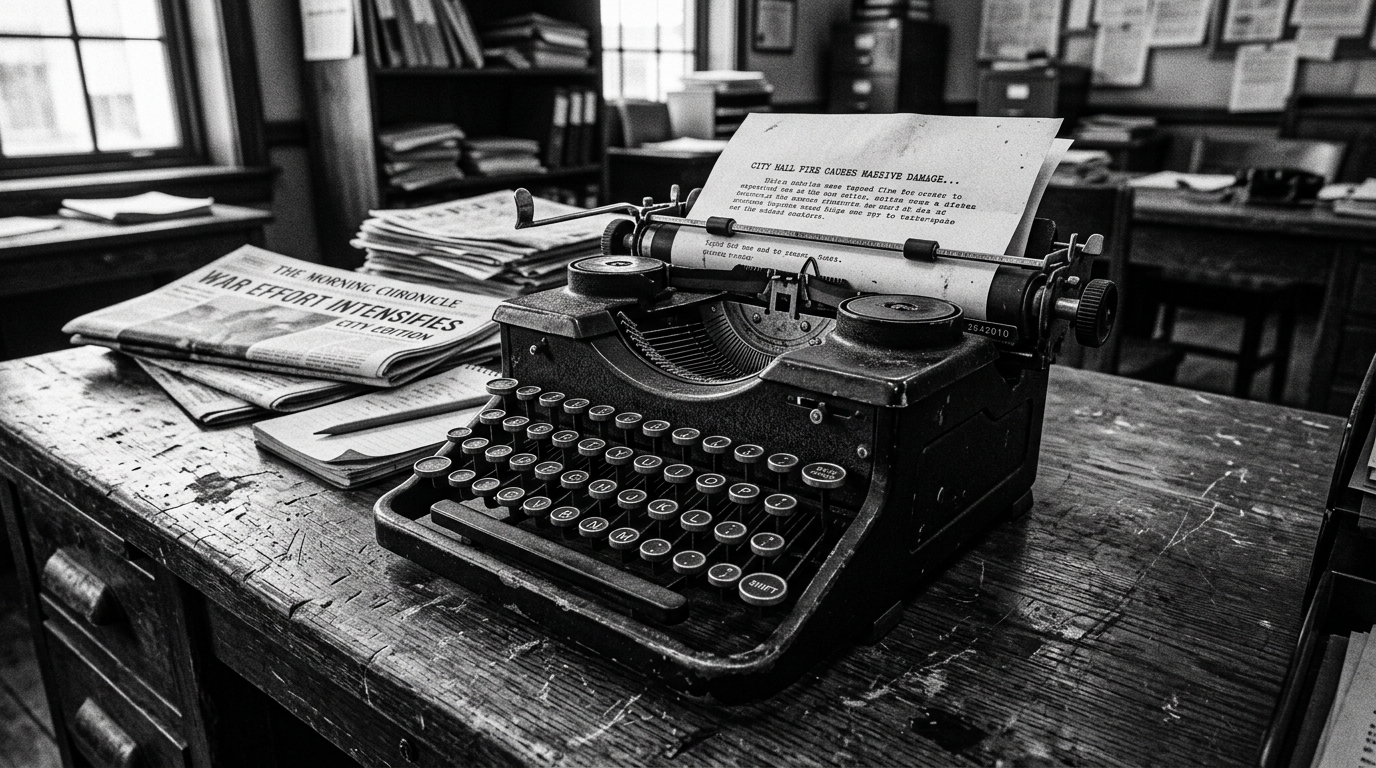 Vintage typewriter representing old ways of working